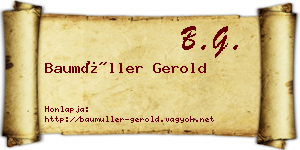 Baumüller Gerold névjegykártya